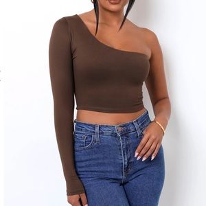 Brown Crop Top